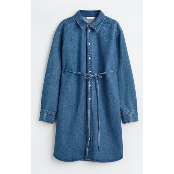 H&M Blue Denim Midi Dress - Picture 1 of 7